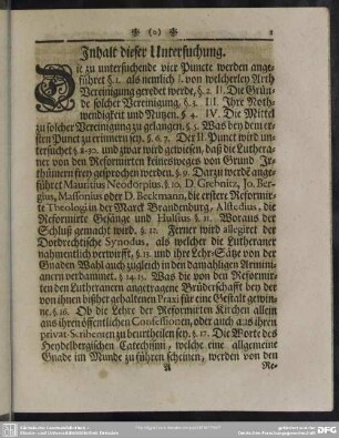 Inhalt dieser Untersuchung
