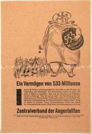 Aufruf des Zentralverbandes der Angestellten zur Wahl der Angestelltenversicherung 1927