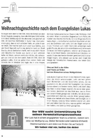Weihnachtsgeschichte nach dem Evangelisten Lukas