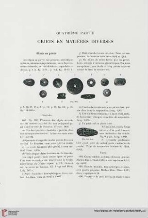 Quatrième Partie: Objets en matières diverses