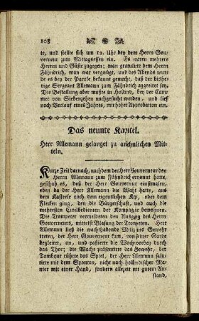 Das neunte Kapitel. Herr Allemann gelanget zu ansehnlichen Mitteln.