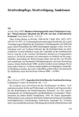 119-225, Strafrechtspflege. Strafverfolgung. Sanktionen