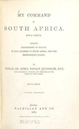 My Command in South Africa