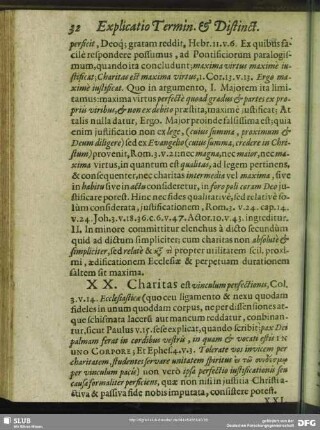 XX. Charitas est vinculum perfectionis, Col. 3. V. 14. Ecclesiasticae …