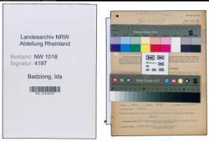 Entnazifizierung Ida Badziong , geb. 06.04.1910 (Naeherin)