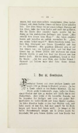 7. Der hl. Bonifazius