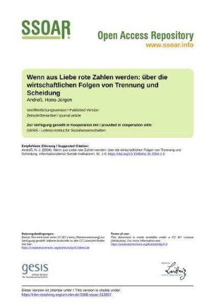 Wenn aus Liebe rote Zahlen werden: über die wirtschaftlichen Folgen von Trennung und Scheidung