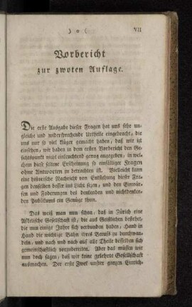 Vorbericht zur zwoten Auflage.