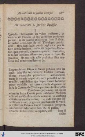 Ad materiam de juribus Ecclesiae.
