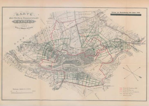 Karte der freien Hansestadt Bremen