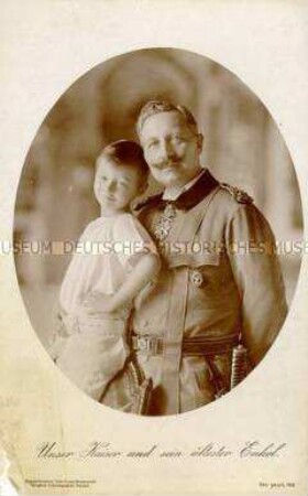 Wilhelm II. mit seinem Enkelkind Wilhelm