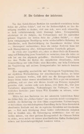 IV. Die Gefahren der Intoleranz