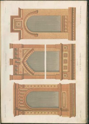 Fenster mit Gurtgesimsen. Fenster mit Brüstungen