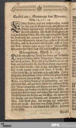 Episteln und Evangelia.