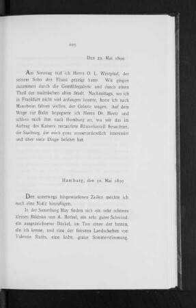 Hamburg, den 30. Mai 1899