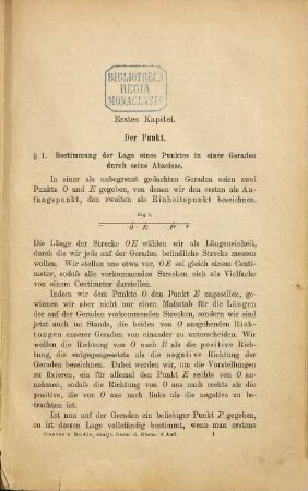 Die Elemente der analytischen Geometrie : Zum Gebrauch an höheren Lehranstalten sowie zum Selbststudium. Mit zahlreichen Übungsbeispielen. Von Heinr. Ganter und F. Rudio, 1