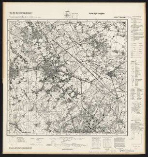 Messtischblatt 4704 = [2716] : Viersen, 1938 : Messtischblatt 4704 = [2716] : Viersen. - Vorläuf. Ausg., Aufn. 1892, hrsg. 1894, bericht. 1938. - [Berlin] : Reichsamt für Landesaufnahme, 1938. - 1 Kt. : einfarbig. - Mit Zeichenerkl., Höhenlinien u. Höhenang. - Mit politischen Grenzen