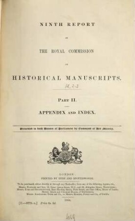 Report. 9. 1884, Part 2