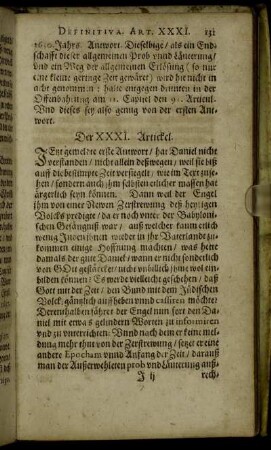 Der XXXI. Artickel. - Der XL. Artickel.