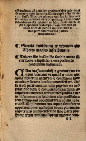 Magni Alberti secreta mulierum [et] virorum philosophi decantatissimi