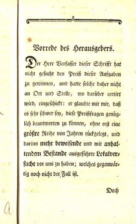 Vorrede des Herausgebers.