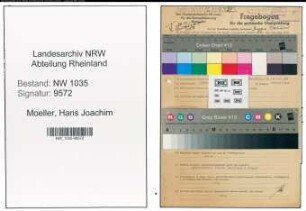 Entnazifizierung Hans Joachim Moeller , geb. 05.05.1907 (Kaufmann)