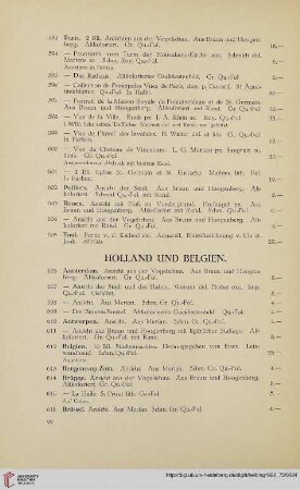 Holland und Belgien (Nr. 606-640)