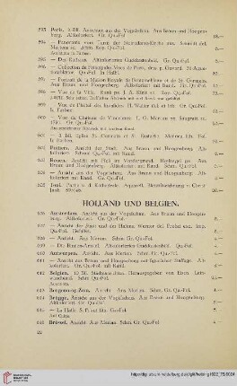 Holland und Belgien (Nr. 606-640)