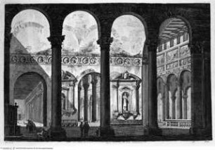 I monumenti più interessanti di Roma ..., Tafel 41: San Paolo fuori le Mura, interno, dalla parte della sagrestia