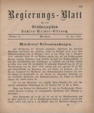 Nr. 25 : 26. Juni 1868