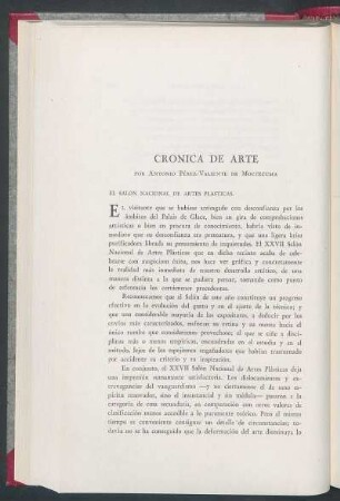 Crónica de arte