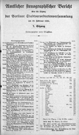Sitzung 7., 19. Februar 1925