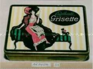Blechdose für 100 Zigaretten "Grisette" der Firma Engelhardt