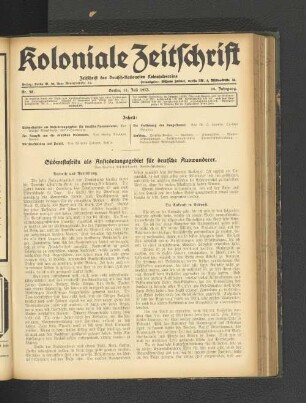 Nr. 28. Berlin, 11. Juli 1913. 14. Jahrgang.