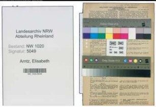 Entnazifizierung Elisabeth Arntz , geb. 07.04.1891 (Lehrerin)