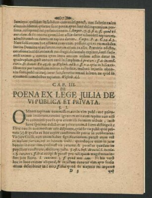 Cap. III. De Poena Ex Lege Iulia De Vi Publica Et Privata.