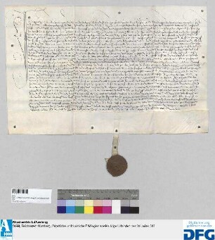 Hanns von Lwchaw, Landrichter zu Sulzbach, spricht Erasmus Sawrtzapff, Bürger und des Rates zu Sulzbach, das Schloss Hauseck als sein erkauftes Eigen zu. - Siegler: das Landgericht Sulzbach.