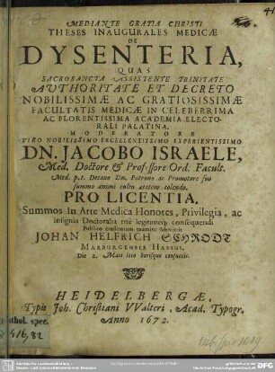 De dysenteria