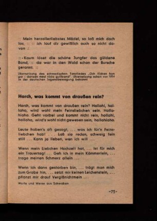 Horch, was kommt von draußen rein?