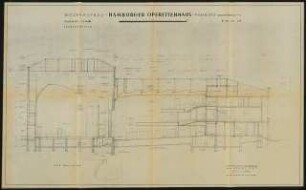 Operettenhaus, Hamburg Wiederaufbau: Längsschnitt 1:100