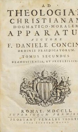 Ad Theologiam Christianam Dogmatico-Moralem Apparatus, 2. De Conscientia, Et Probabilismo