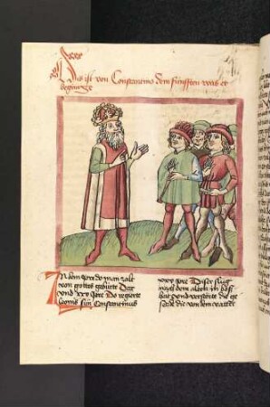 Der byzantinische Kaiser Konstantin V. mit Untertanen