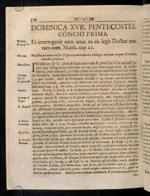 518-533, Dominica XVII. Pentecostes