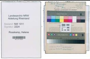 Entnazifizierung Helene Rosskamp , geb. 28.04.1910 ()