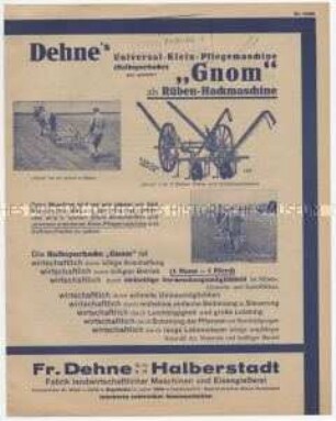 Universal-Kleinpflegemaschine "Gnom" als Rübenhackmaschine