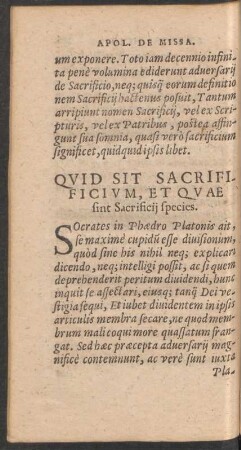 Quid Sit Sacrifificium, Et Quae sint Sacrificii species.