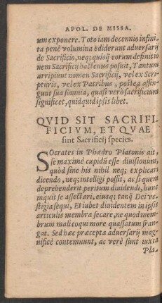 Quid Sit Sacrifificium, Et Quae sint Sacrificii species.