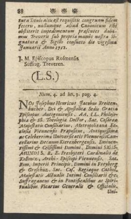 Num 4. ad lin. 3. pag. 4.