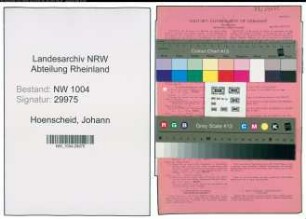 Entnazifizierung Johann Hoenscheid , geb. 23.08.1906 (Arbeiter)