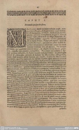 Caput I. De mundo ejusque divisione.